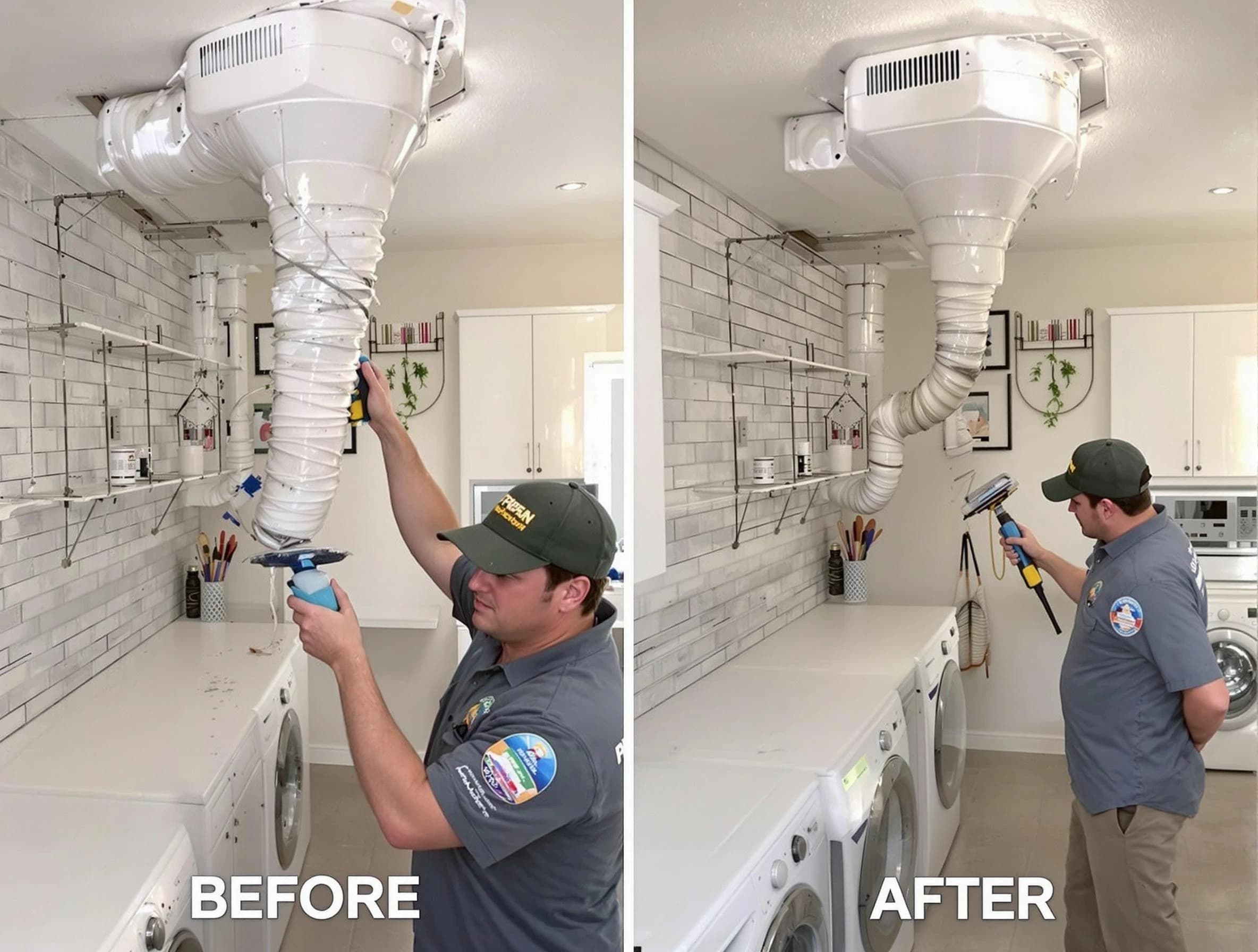 Professional dryer exhaust vent cleaning by O'Hara Dryer Vent Cleaning in O'Hara