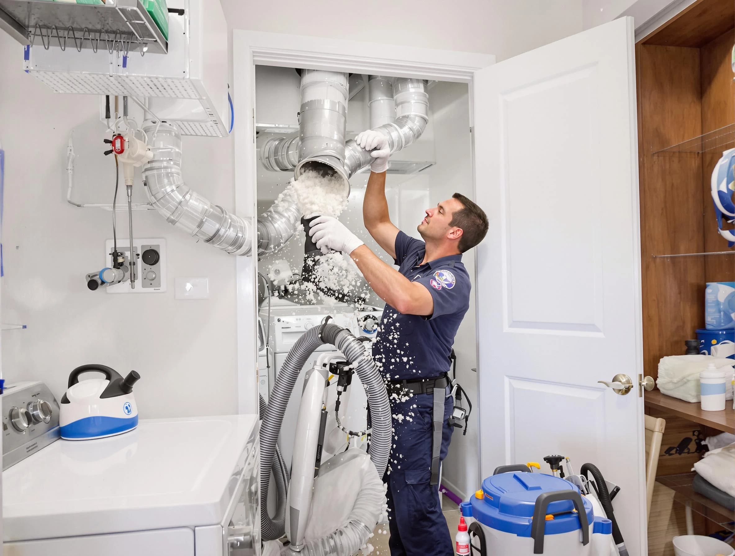 O'Hara Dryer Vent Cleaning technician delivering thorough residential dryer vent cleaning service in O'Hara