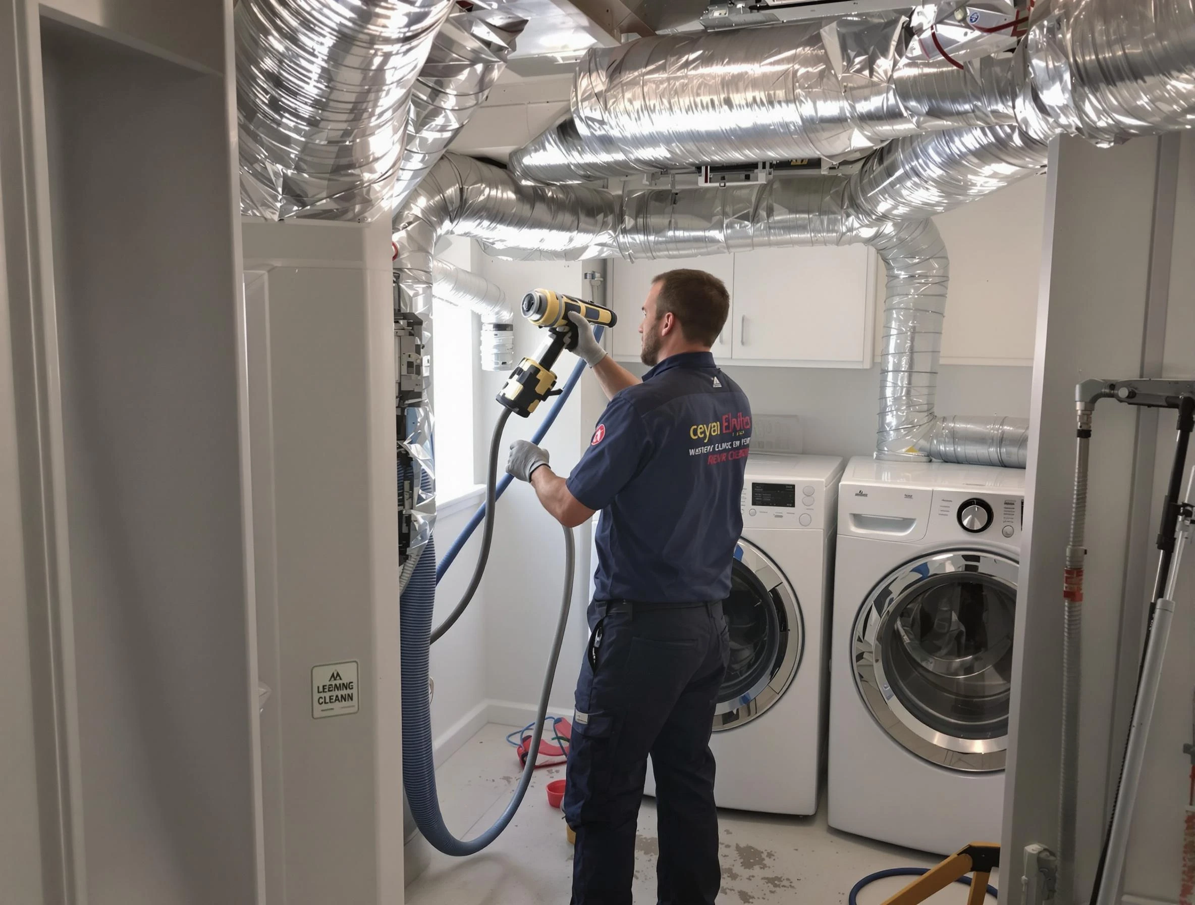 O'Hara Dryer Vent Cleaning specialist using advanced equipment for thorough duct cleaning in O'Hara