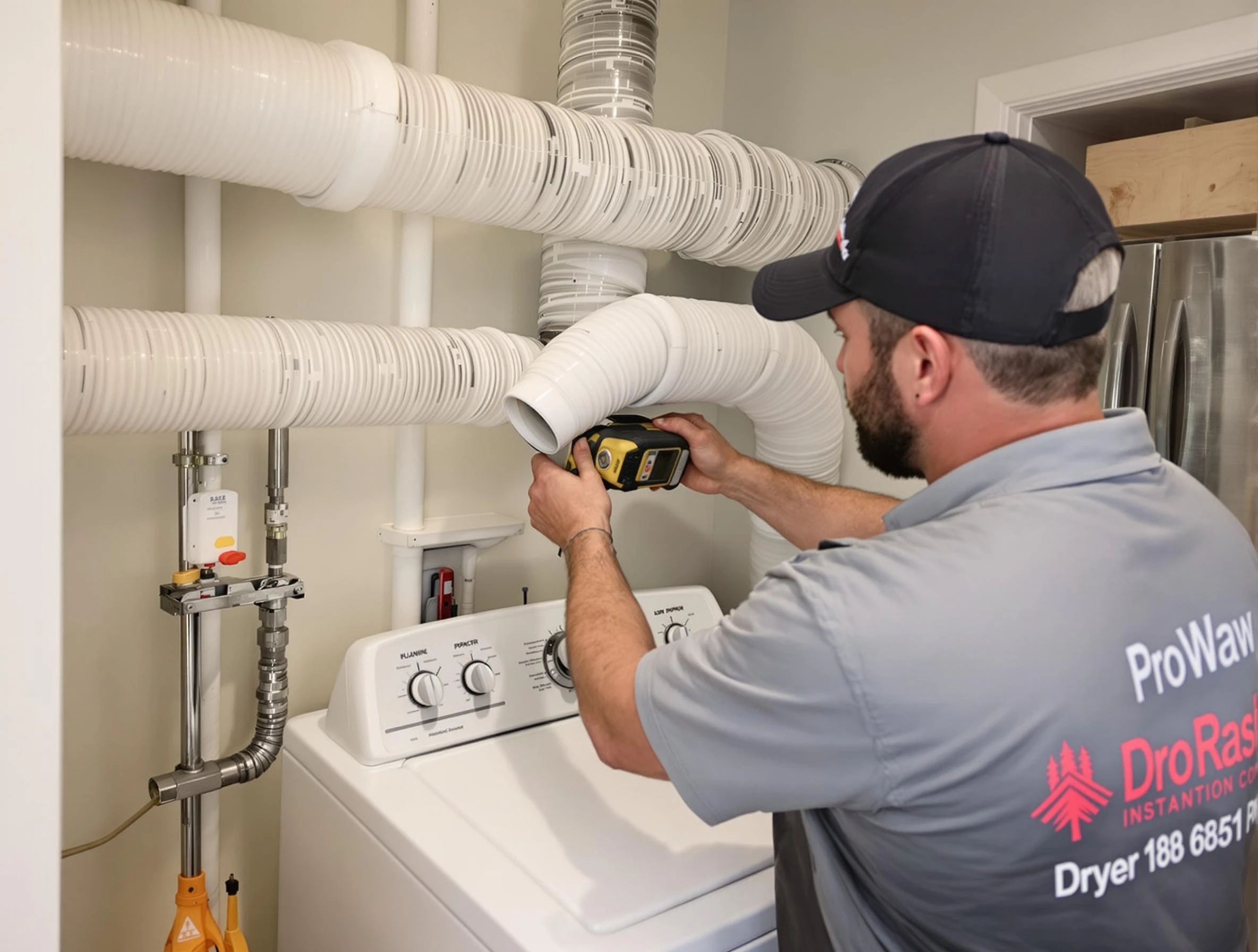 Professional dryer vent hose installation by O'Hara Dryer Vent Cleaning in O'Hara
